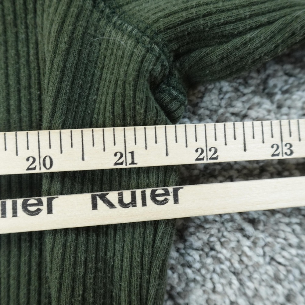 VTG Abercrombie Fitch Sweater Mens M Green Mock Neck Knit Pullover 90s Y2K USA - Picture 7 of 9